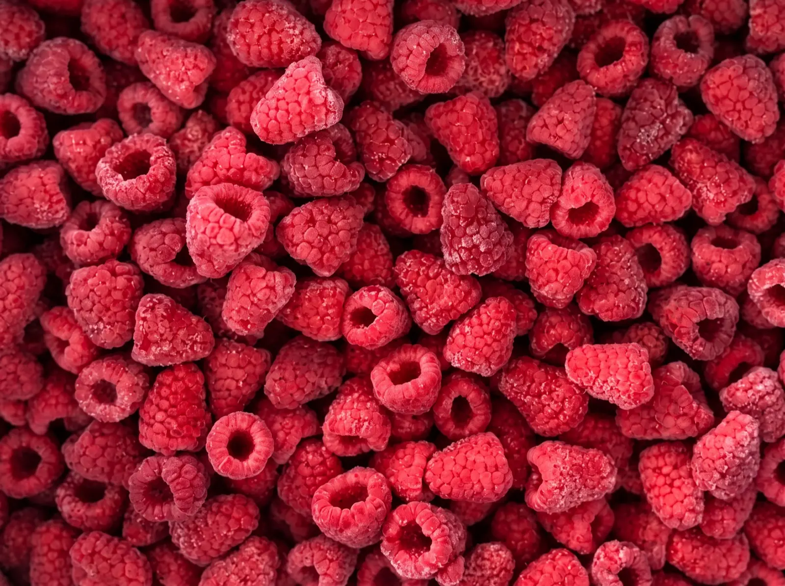 Fresh raspberries, graded for export
